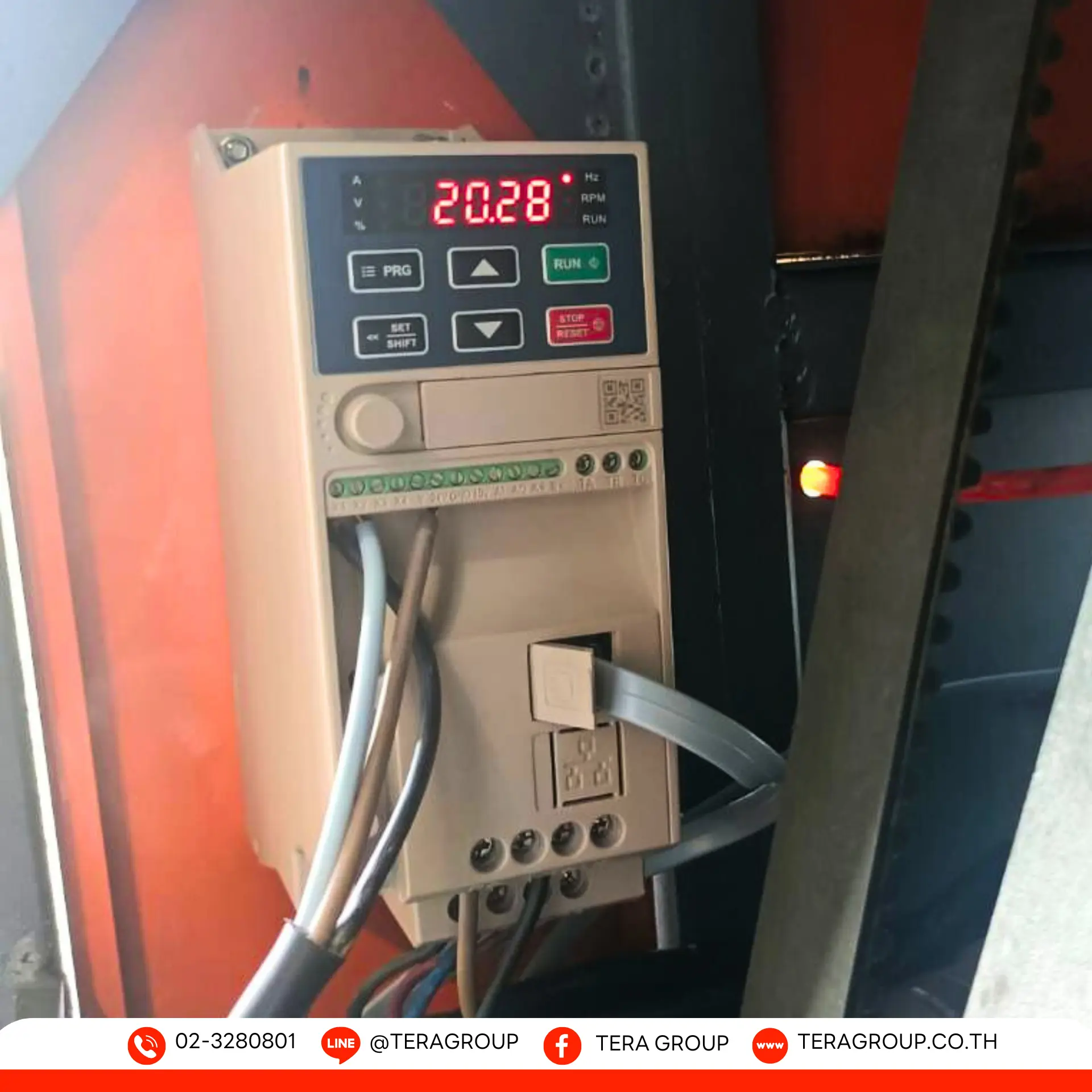ติดตั้งอินเวอร์เตอร์ปรับรอบมอเตอร์ AC10 0.75kW